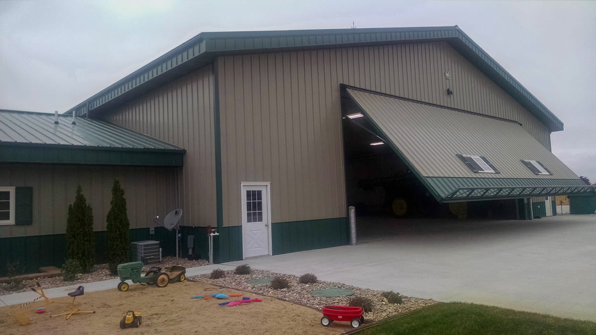 Farm Shop, Built-In Office - Powerlift Doors