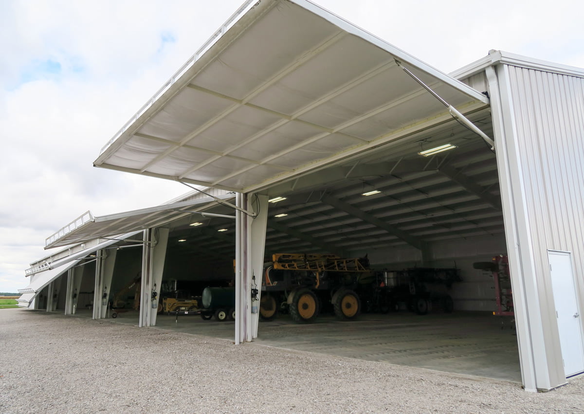 60′ x 210′ Machine Shed With Six Doors
