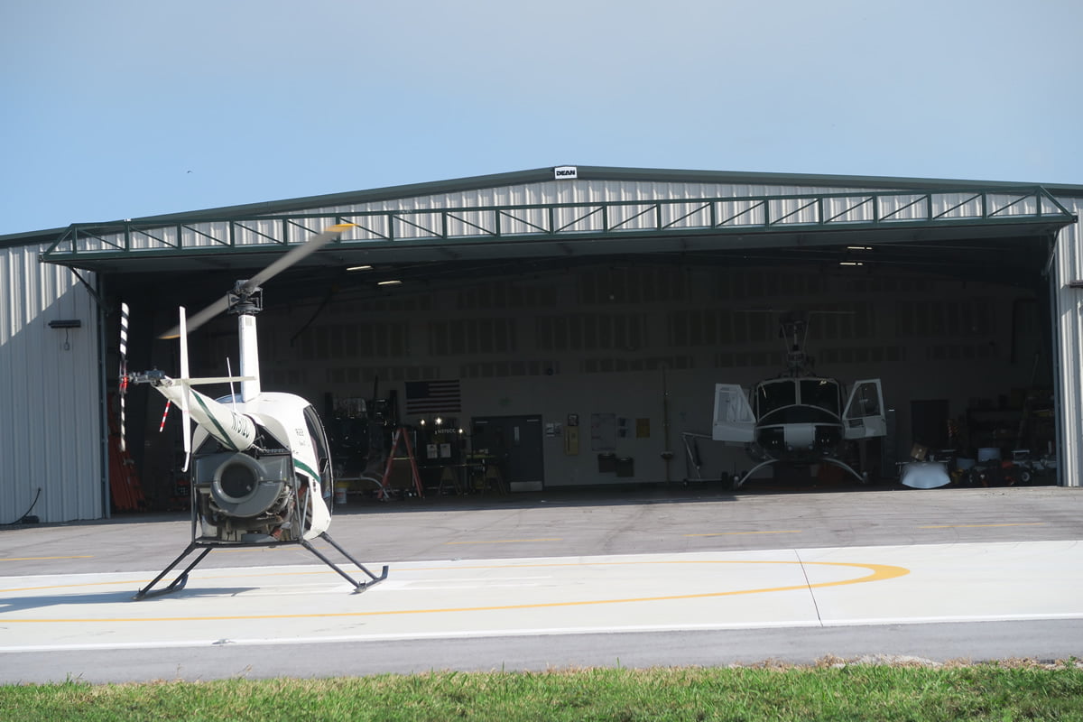 Helicopter Crop Spraying Hangar