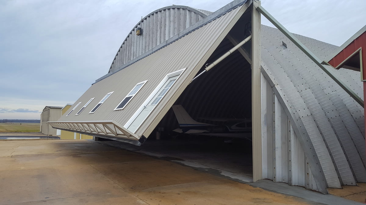 Failed Sliders Replaced On Quonset Hangar