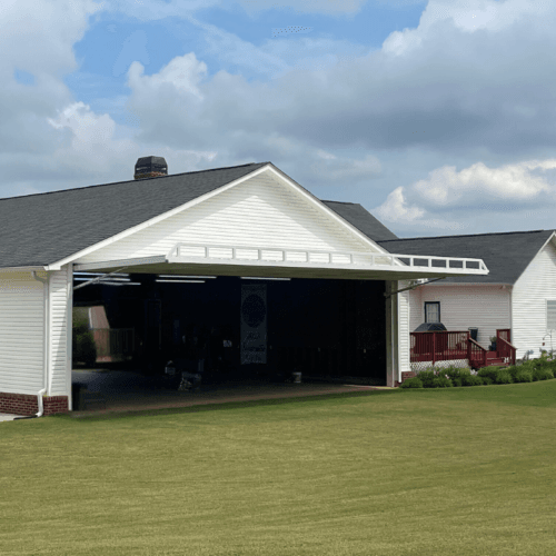 "Unleash Strength with The PowerLift Hangar Door"