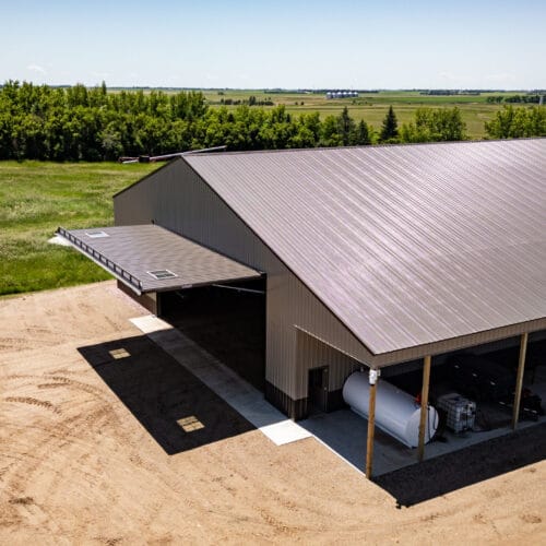 Ag Shop with PowerLift Hydraulic Door