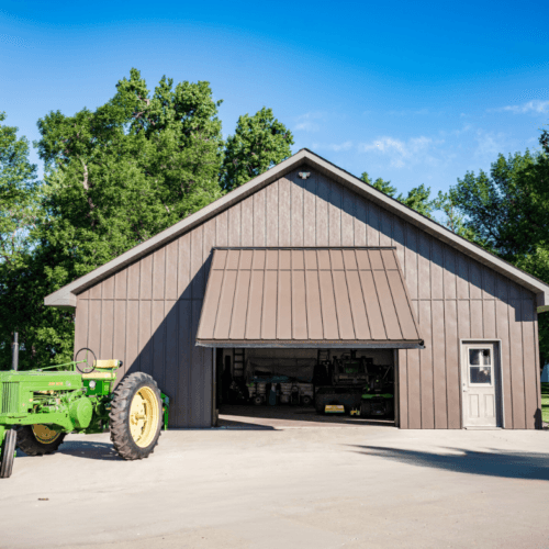 Farm Fresh Access: The 14'x14' PowerLift Door for Your Hobby Haven!