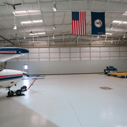 The 90' x 20' PowerLift Door: A Game-Changer at the Virginia State Police Aviation Hangar