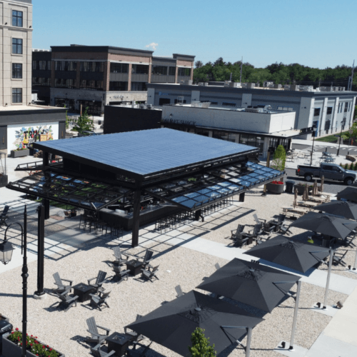PowerLift Doors Installed All-Glass Doors at Samuel Adams Pavilion Beer Garden