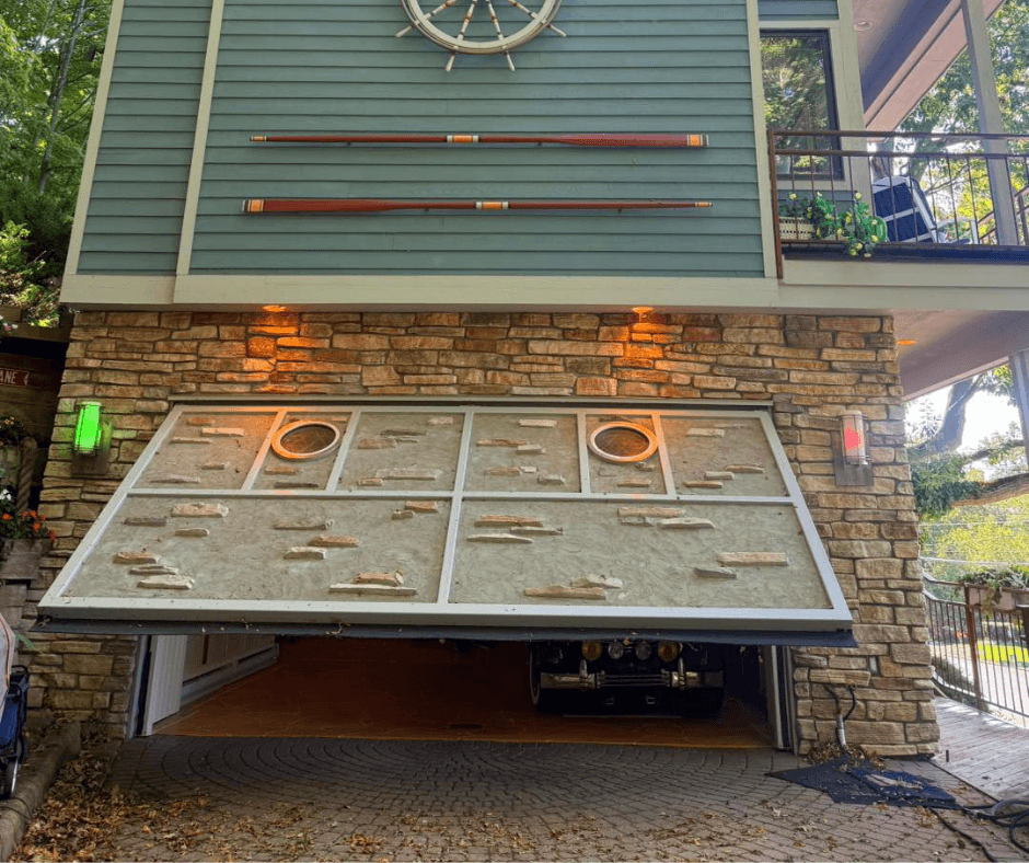 Seamless Design Meets the Shoreline: A PowerLift Door on Lake Saugatuck