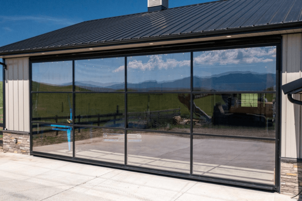 Mountain Range Views Through Glass