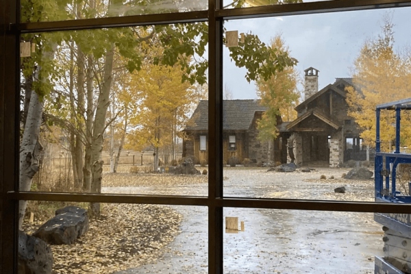 Alpine, Wyoming Glass Door