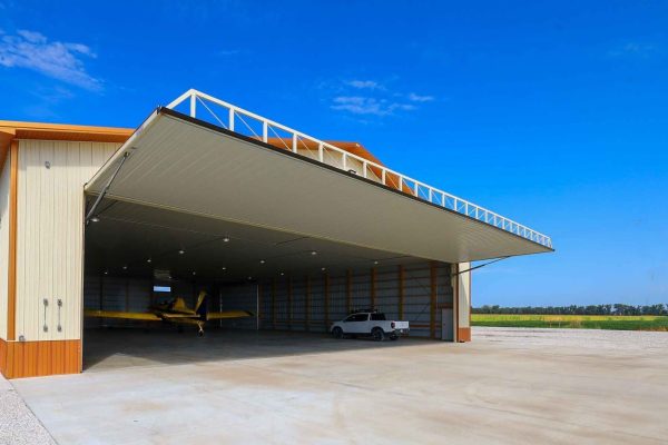 First hangar new airport 70' x 18' PLift door NE post PS resized for website (10)