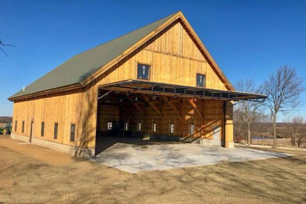 Wood bldg 44' x 15' glass and wood door NE post PS resized for website (2)